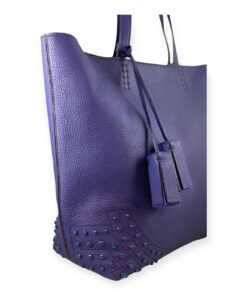 Tods Leather AMR Tote in Blueberry 17