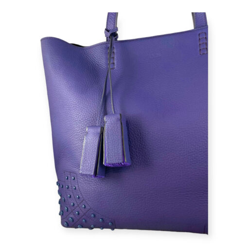 Tods Leather AMR Tote in Blueberry 2