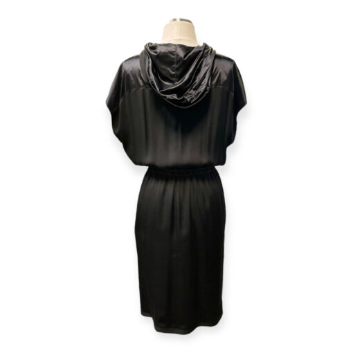 Versace Logo Hooded Dress in Black 8