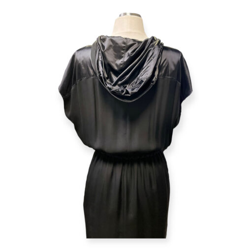 Versace Logo Hooded Dress in Black 9