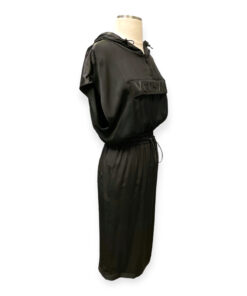 Versace Logo Hooded Dress in Black 15
