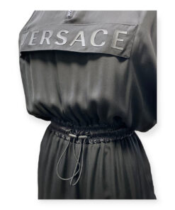 Versace Logo Hooded Dress in Black 10