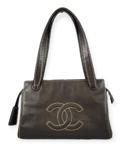 Chanel Contrast Stitch Shoulder Bag 11