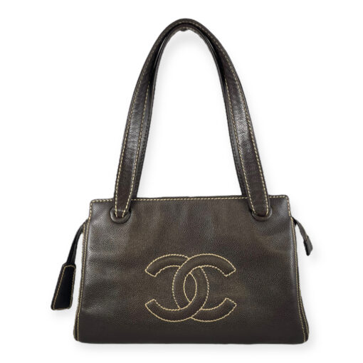 Chanel Contrast Stitch Shoulder Bag 1