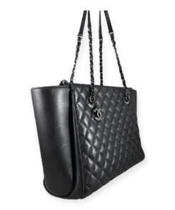 Chanel Quilted Shopping Tote in Black 13