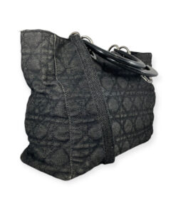 Dior Cannage Quilted Lady Dior Bag in Black Denim 10