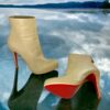 Size 39.5 | Christian Louboutin Booties in Taupe