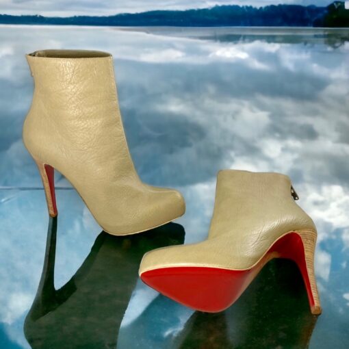Size 39.5 | Christian Louboutin Booties in Taupe