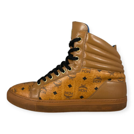 MCM Visetos High Top Sneakers in Honey 8 1