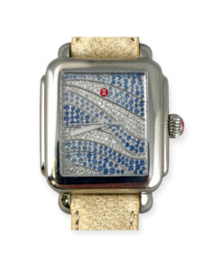 Michele Sapphire Diamond Deco Wave Watch 10