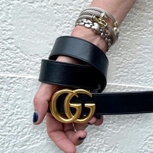 Size 75 / 30 | Gucci GG Marmont Belt in Black