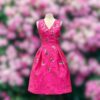 Size 6 | Carolina Herrera Pink Mirror Floral Cocktail Dress