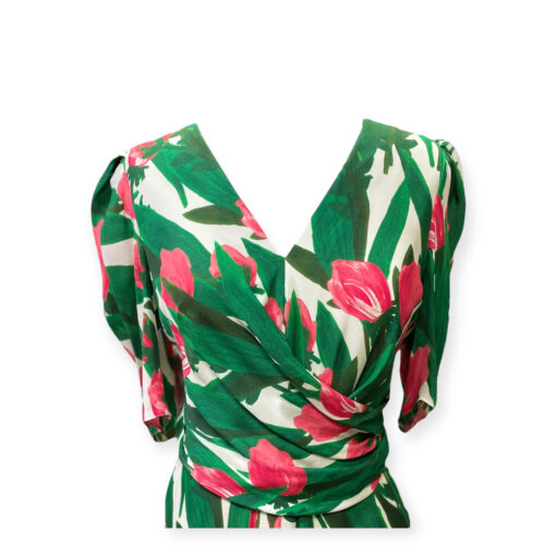 Carolina Herrera Tulip Dress in Green Pink 10 1