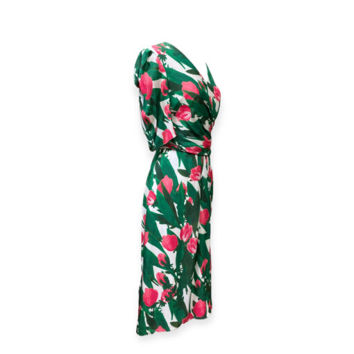 Carolina Herrera Tulip Dress in Green Pink 10 4