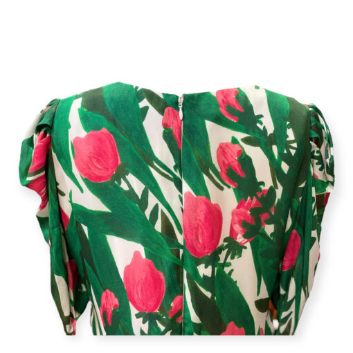 Carolina Herrera Tulip Dress in Green Pink 10 5