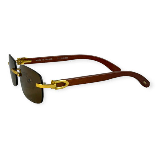 Cartier Paris 140 Wood Gold Sunglasses 2