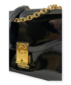 Celine C Bag Medium in Black Patent Leather 13