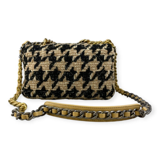 Chanel 19 Houndstooth Beige Tweed Flap Bag 5