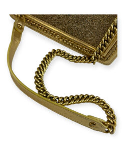 Chanel Galuchat Stingray Top Handle Boy Bag in Gold 20
