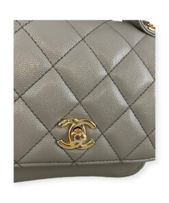 Chanel Caviar Quilted Business Affinity Top Handle Bag in Gray 18