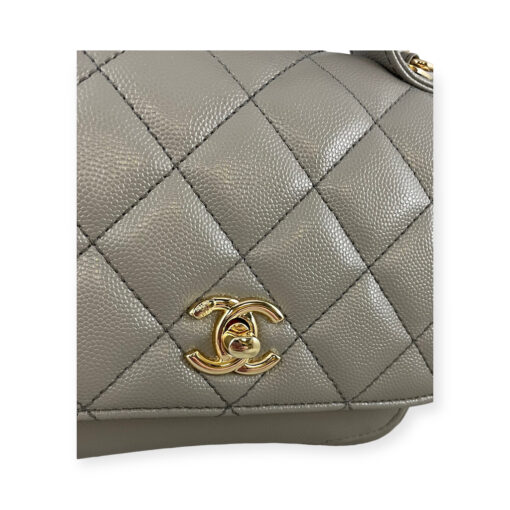 Chanel Caviar Quilted Business Affinity Top Handle Bag in Gray 2