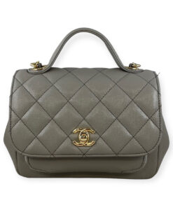 Chanel Caviar Quilted Business Affinity Top Handle Bag in Gray 17
