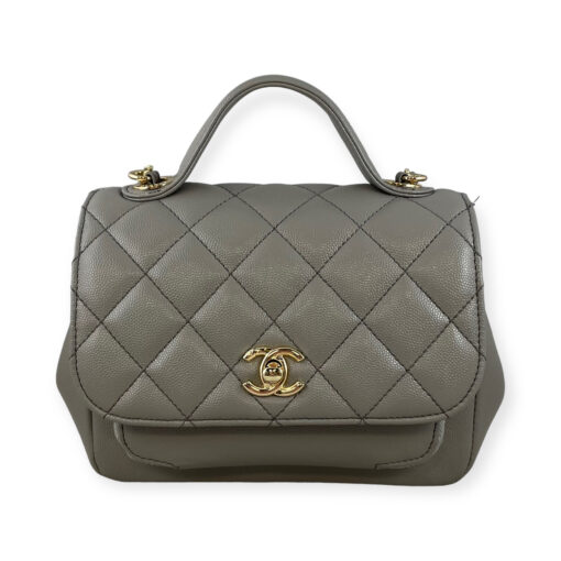 Chanel Caviar Quilted Business Affinity Top Handle Bag in Gray 1