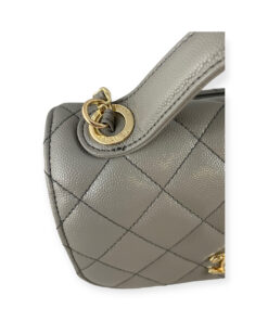 Chanel Caviar Quilted Business Affinity Top Handle Bag in Gray 23