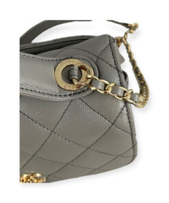 Chanel Caviar Quilted Business Affinity Top Handle Bag in Gray 24