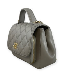 Chanel Caviar Quilted Business Affinity Top Handle Bag in Gray 19