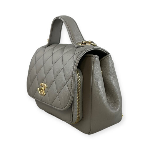 Chanel Caviar Quilted Business Affinity Top Handle Bag in Gray 3