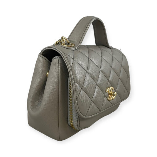 Chanel Caviar Quilted Business Affinity Top Handle Bag in Gray 4