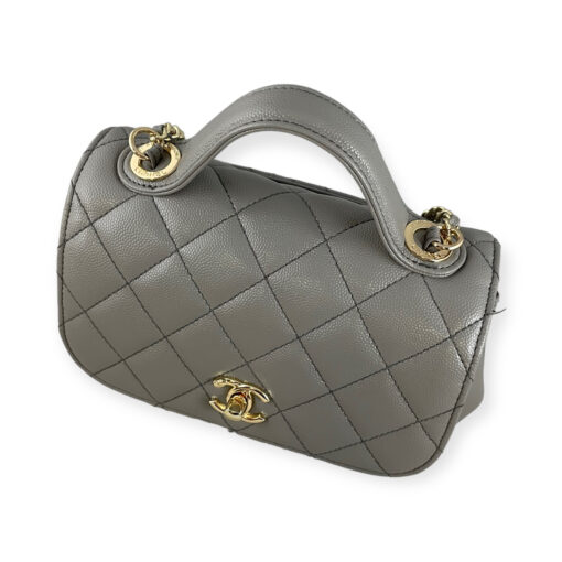 Chanel Caviar Quilted Business Affinity Top Handle Bag in Gray 6