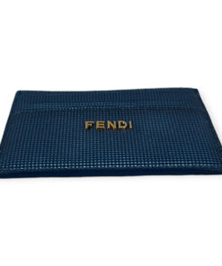 Fendi Card Holder in Metallic Blue 17