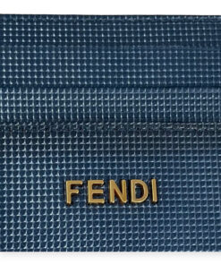 Fendi Card Holder in Metallic Blue 12