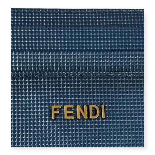 Fendi Card Holder in Metallic Blue 2