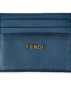 Fendi Card Holder in Metallic Blue 11