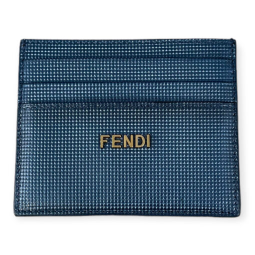 Fendi Card Holder in Metallic Blue 1