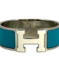 Hermes Enamel Clic Clac H Bracelet in Bleu Canard 9