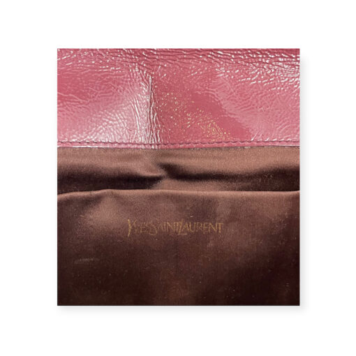 Saint Laurent Belle De Jour Patent Leather Clutch in Dusty Rose 10