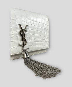 Saint Laurent Kate Tassel Chain Bag in White 13