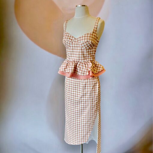 Size 4 | Silvia Tcherassi Checkered Top + Skirt Set