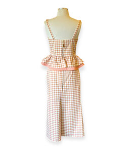 Silvia Tcherassi Checkered Top + Skirt in Peach White 4 11