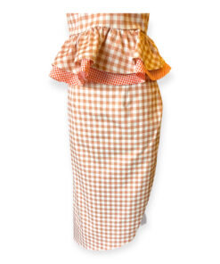Silvia Tcherassi Checkered Top + Skirt in Peach White 4 8