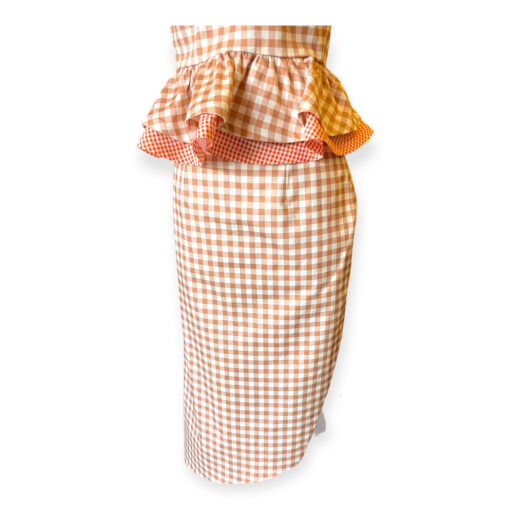 Silvia Tcherassi Checkered Top + Skirt in Peach White 4 2