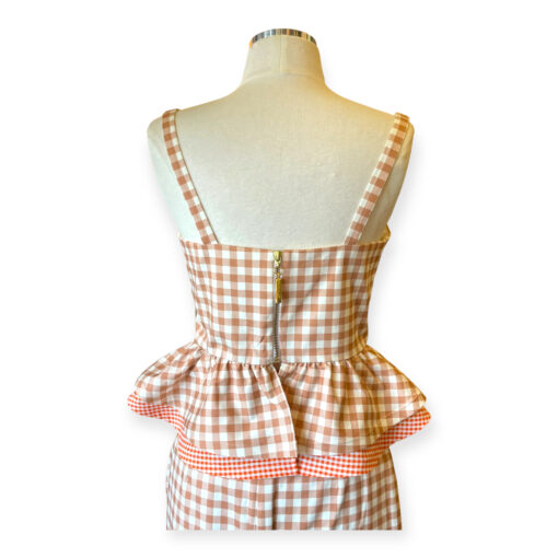 Silvia Tcherassi Checkered Top + Skirt in Peach White 4 6