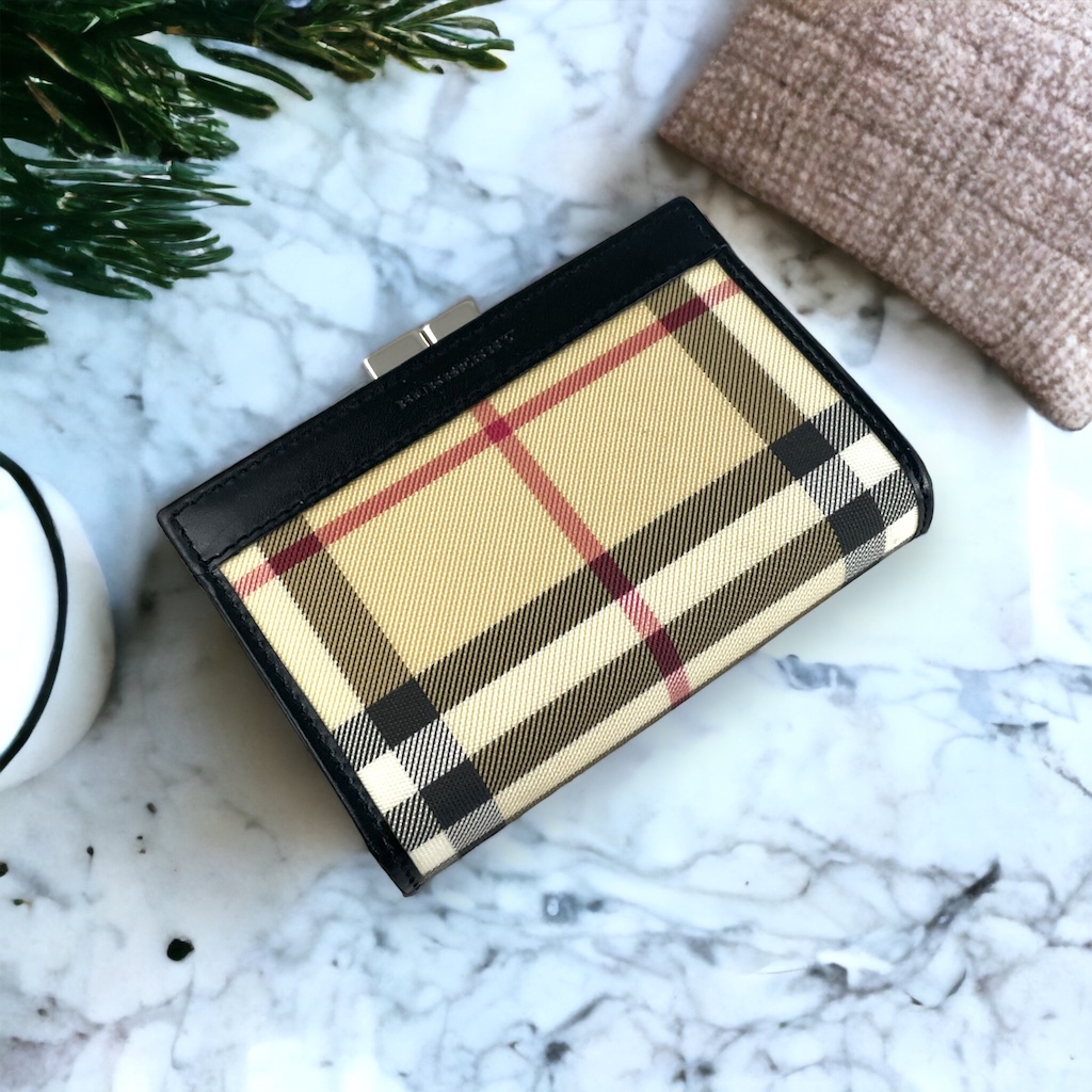 Women's Check Coin Pouch by Burberry