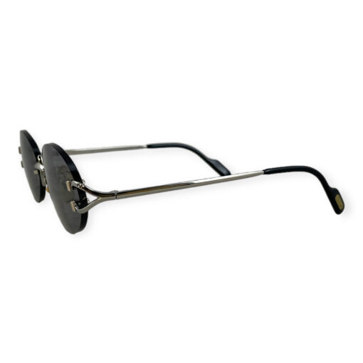 Cartier Oval Rimless Sunglasses in Black 2