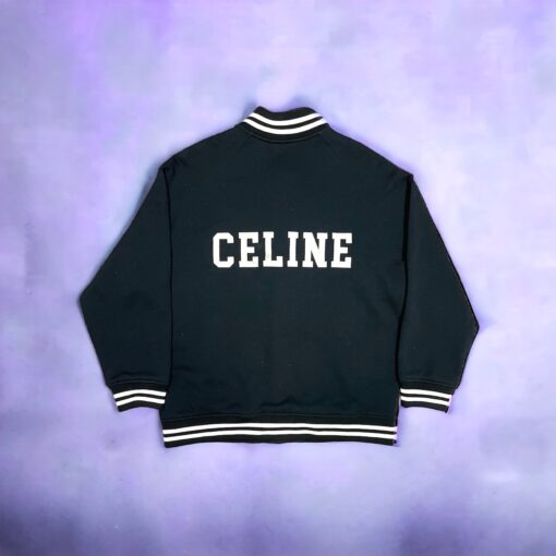 Size Medium | Celine Baseball Jacket in Black / White