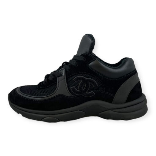 Chanel Suede CC Sneakers in Black 36 1